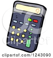 Clipart Of A Calculator Royalty Free Vector Illustration