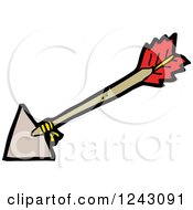 Clipart Of An Archery Arrow Royalty Free Vector Illustration by lineartestpilot