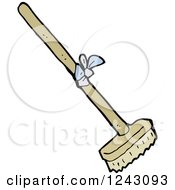 Clipart Of A Broom Royalty Free Vector Illustration by lineartestpilot