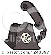 Clipart Of A Landline Telephone Royalty Free Vector Illustration