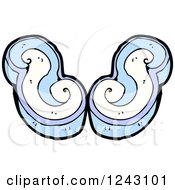 Clipart Of Blue And White Swirls Royalty Free Vector Illustration