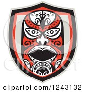 Poster, Art Print Of Tribal Maori Mask Shield