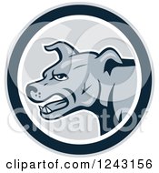 Poster, Art Print Of Cartoon Gray Attacking Guard Dog In A Circle
