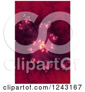 Clipart Of A Pink And Red Mandelbrot Fractal Background Royalty Free Illustration
