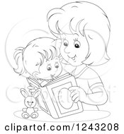Poster, Art Print Of Black And White Mother Reading A Story Book To Her Daughter