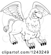 Poster, Art Print Of Black And White Aggressive Griffin