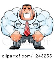 Poster, Art Print Of Brute Muscular Caucasian Businessman Smiling
