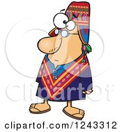 Poster, Art Print Of Cartoon Peruvian Man