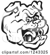 Poster, Art Print Of Black And White Bulldog Head