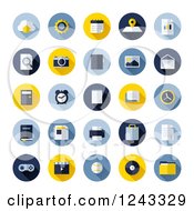 Poster, Art Print Of Round Office And Media Icons