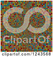 Poster, Art Print Of Background Of Colorful Dots Flowing Towards The Center