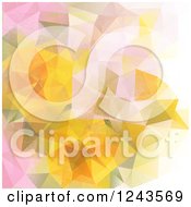 Poster, Art Print Of Background Of Abstract Warm Colored Geometric Shapes