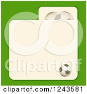 Poster, Art Print Of Green Soccer Ball Background With Card Text Space