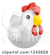 Poster, Art Print Of 3d White Chubby Chicken