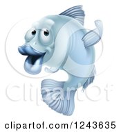 Poster, Art Print Of Blue Fish Gesturing Which Way To Go