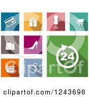 Poster, Art Print Of Colorful Online Shopping Icons