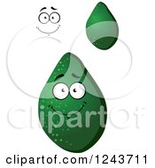 Clipart Of Green Avocados Royalty Free Vector Illustration