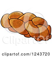 Clipart Of Plaited Poppy Seed Bread Royalty Free Vector Illustration