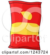 Clipart Of A Potato Chip Bag Royalty Free Vector Illustration