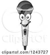 Clipart Of A Happy Microphone Character Royalty Free Vector Illustration