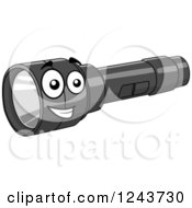 Clipart Of A Happy Cartoon Flashlight Royalty Free Vector Illustration