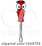 Clipart Of A Happy Screwdriver Royalty Free Vector Illustration by Vector Tradition SM