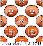 Seamless Background Pattern Of Happy Oranges 3