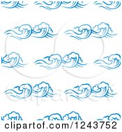 Clipart Of A Seamless Background Pattern Of Blue Ocean Surf Waves 8 Royalty Free Vector Illustration