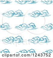 Poster, Art Print Of Seamless Background Pattern Of Blue Ocean Surf Waves 8