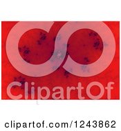 Clipart Of A Red Mandelbrot Fractal Background Royalty Free Illustration