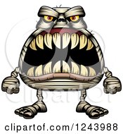 Clipart Of A Mummy Monster With Big Teeth Royalty Free Vector Illustration by Cory Thoman