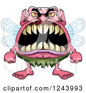 Clipart Of A Monster Fairy With Big Teeth Royalty Free Vector Illustration