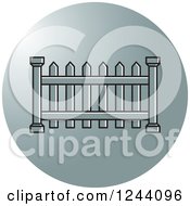 Clipart Of A Fence Icon Royalty Free Vector Illustration by Lal Perera