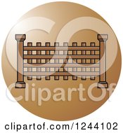 Clipart Of A Brown Fence Icon Royalty Free Vector Illustration