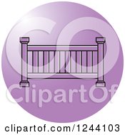 Clipart Of A Purple Fence Icon Royalty Free Vector Illustration