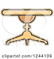 Clipart Of A Wooden Tripod Stool Royalty Free Vector Illustration by Lal Perera