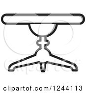 Clipart Of A Black And White Tripod Stool 6 Royalty Free Vector Illustration by Lal Perera