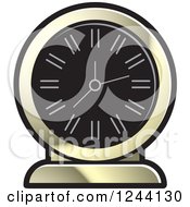 Poster, Art Print Of Black And Gold Mantle Clock
