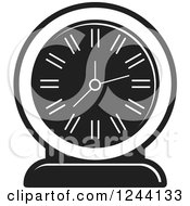 Poster, Art Print Of Black And White Mantle Clock 5