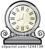 Poster, Art Print Of Silver Mantle Clock