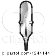 Clipart Of A Vintage Silver Fountain Pen Nib Royalty Free Vector Illustration by Lal Perera