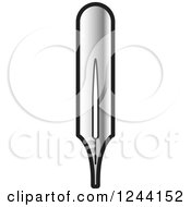 Clipart Of A Silver Fountain Pen Nib Royalty Free Vector Illustration