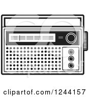 Poster, Art Print Of Black And White Pocket Radio