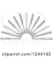 Clipart Of Sewing Needles Royalty Free Vector Illustration