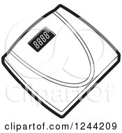 Black And White Digital Body Weight Scale