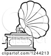 Black And White Phonograph Gramophone 2