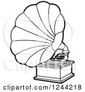 Black And White Phonograph Gramophone 4