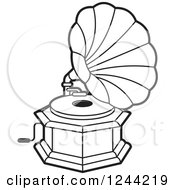 Black And White Phonograph Gramophone 5