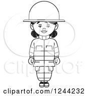 Poster, Art Print Of Black And White Female Fire Fighter