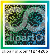 Poster, Art Print Of Gradient Background Of Swirls Forming An Ornate Design
